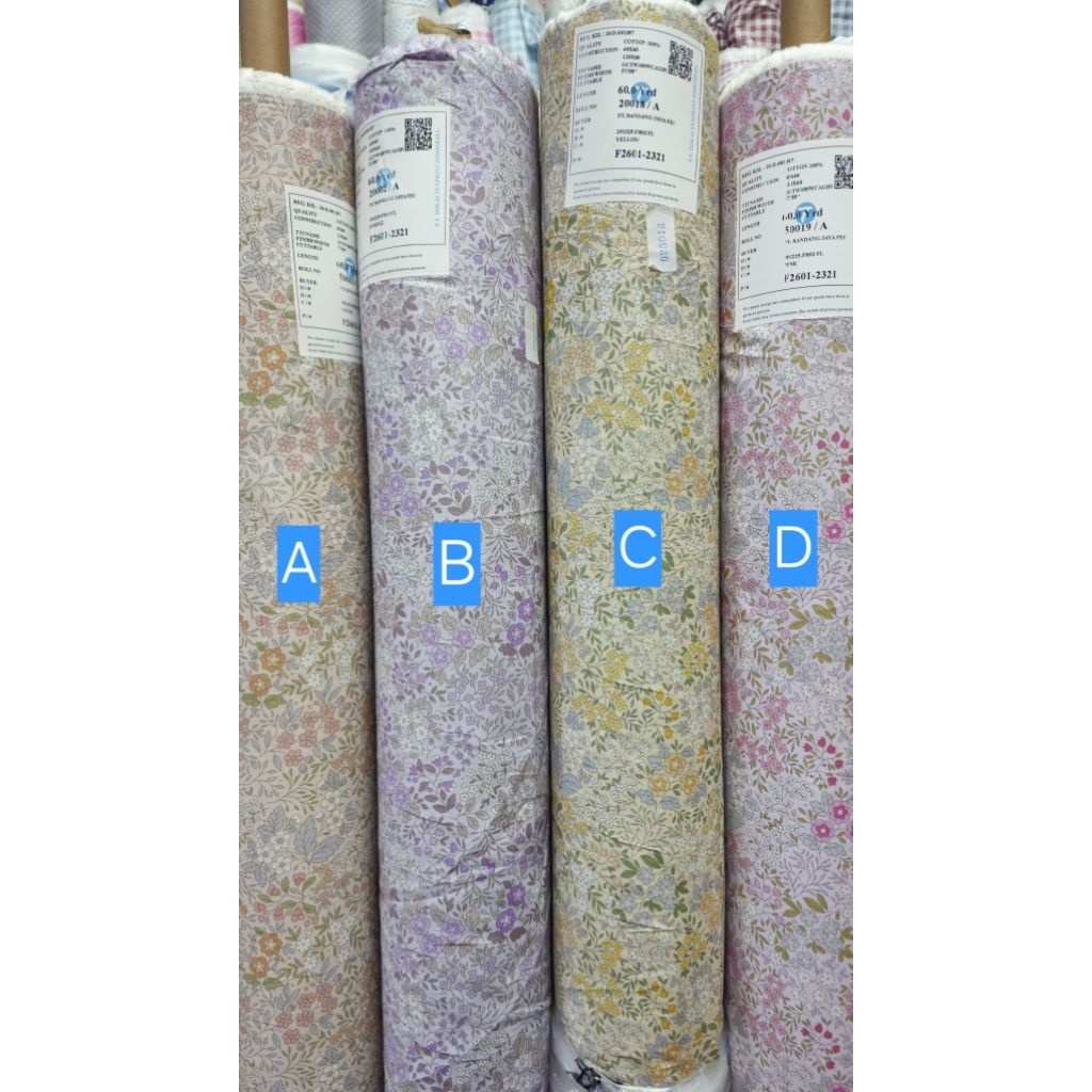 KAIN/BAHAN KATUN JEPANG TOKAI SENKO PREMIUM ORIGINAL HARGA PER SETENGAH MTR