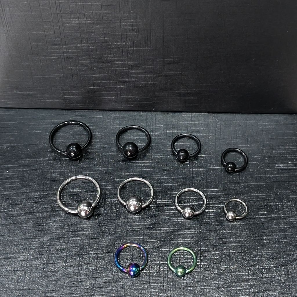 ANTING RINGBALL SEPTUM TITANIUM / TINDIK TELINGA / TINDIK SEPTUM TITANIUM / ANTING HIDUNG TITANIUM /