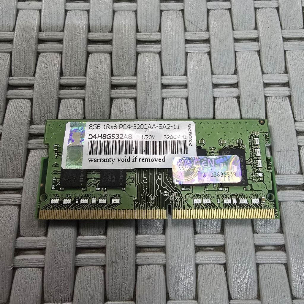ram laptop sodimm ddr4 8gb 8gb vgen v-gen 3200 seken