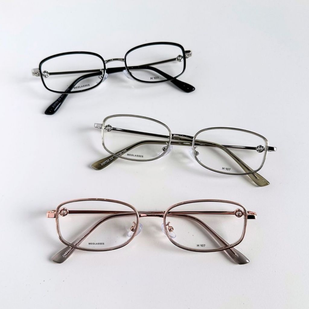 WEGLASSES M 107 FRAME KACAMATA KOTAK KECIL, KACAMATA UNISEX