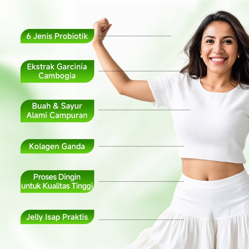 DyesooS STICK Jeli Rasa Apel Hijau- Bersertifikat HALAL Indonesia,Mengandung 6 Probiotik,Dengan Kola