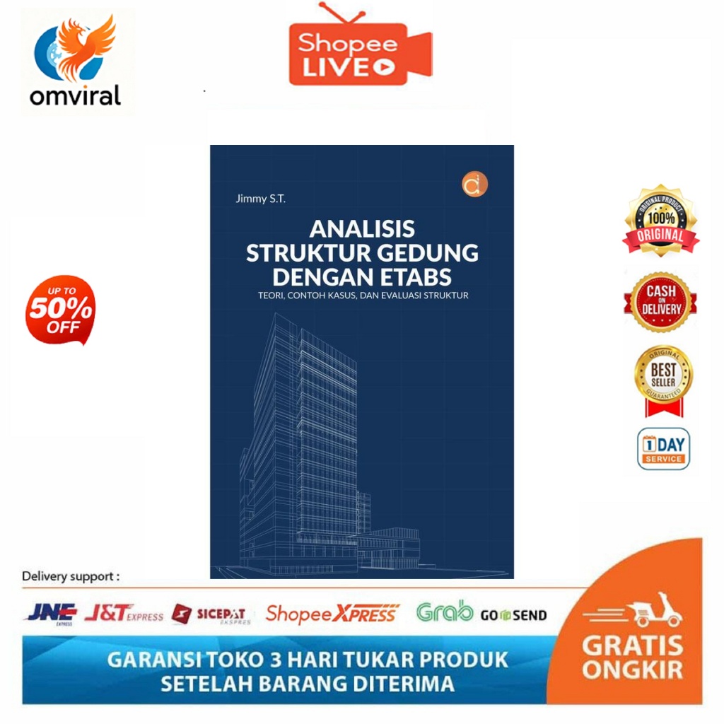 [DP12983A] Buku Analisis Struktur Gedung dengan ETABS | Teori & Contoh Kasus