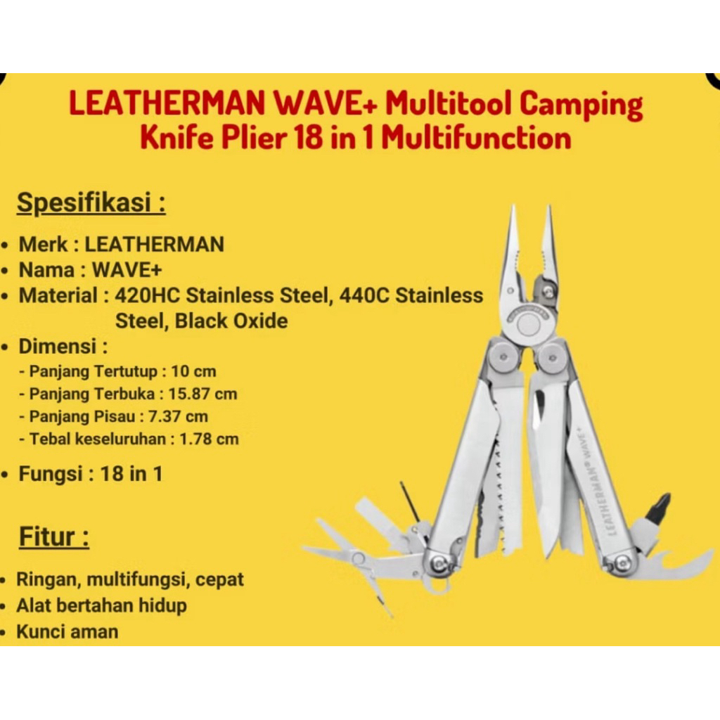 Tool set Leatherman Wave plus wave+