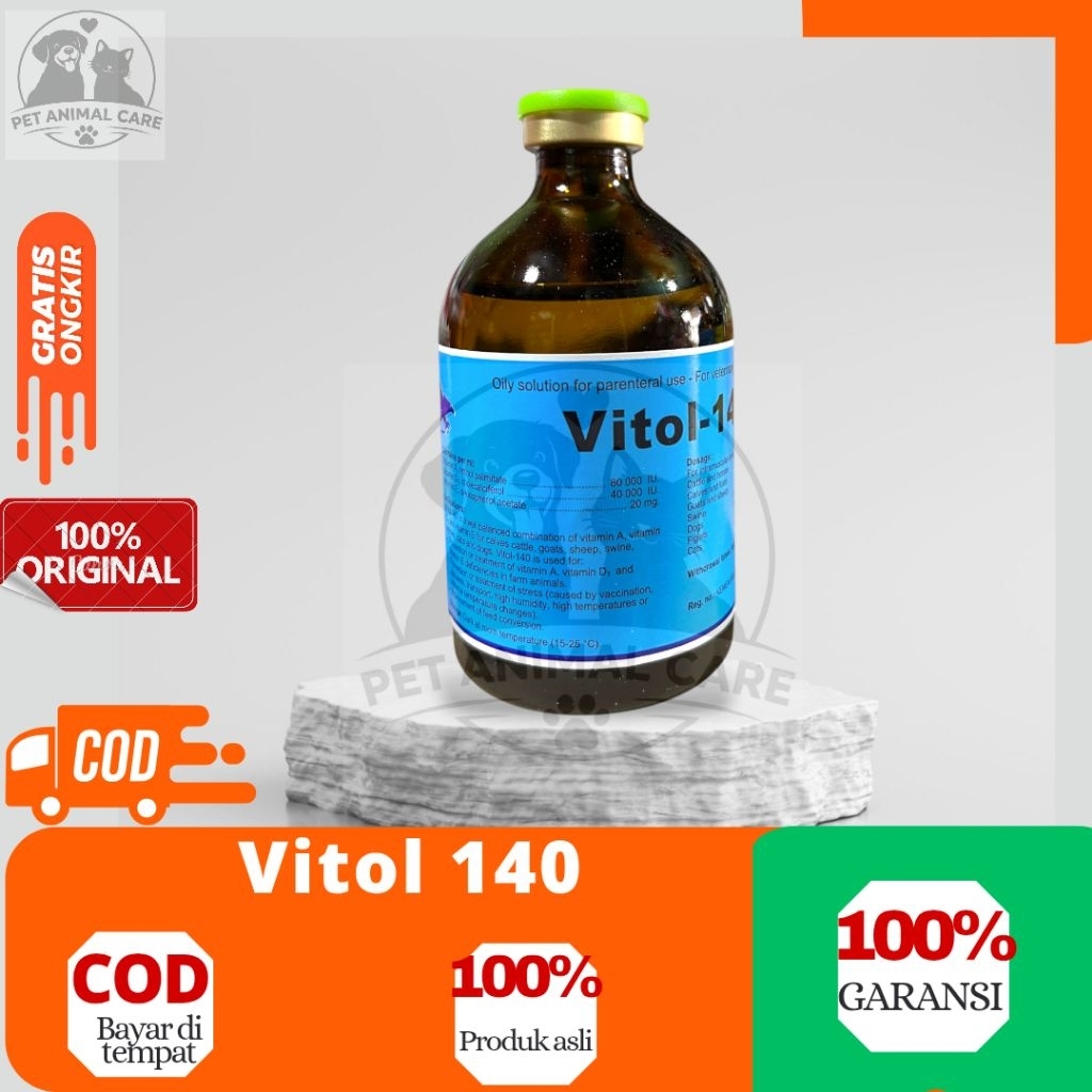 VITOL 140 100ml - Meningkatkan Kekebalan Tubuh, Fertilitas, dan Pertumbuhan