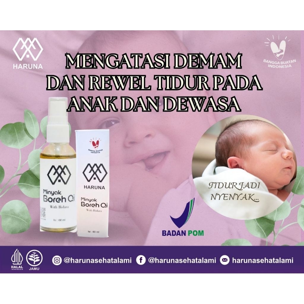 MinyakBalurBorehQi,MinyakBalurBayi,MinyakBalurMengatasiDemamDanSusahTidur,ISI60ML,MinyakBalurNyeriOt
