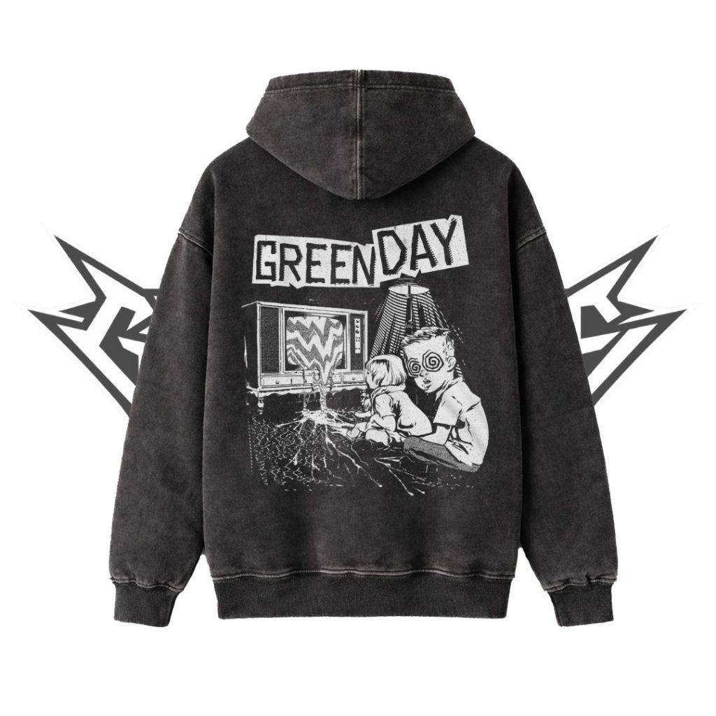 Glatosphere "Greenday" Stone Wash Hoodie | Washing | Jaket | Hoodie Band