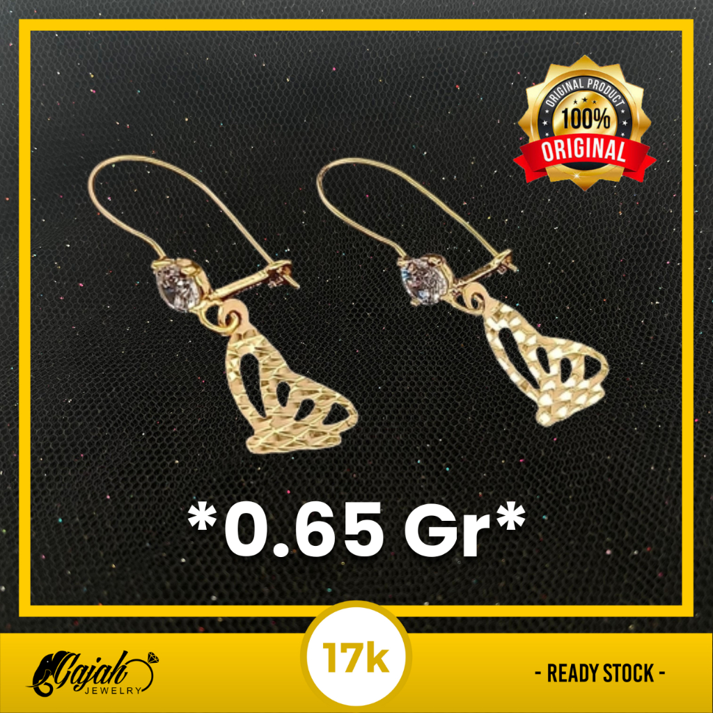 Anting Emas 17K - Toko Emas Gajah - 0.65 Gram 2417