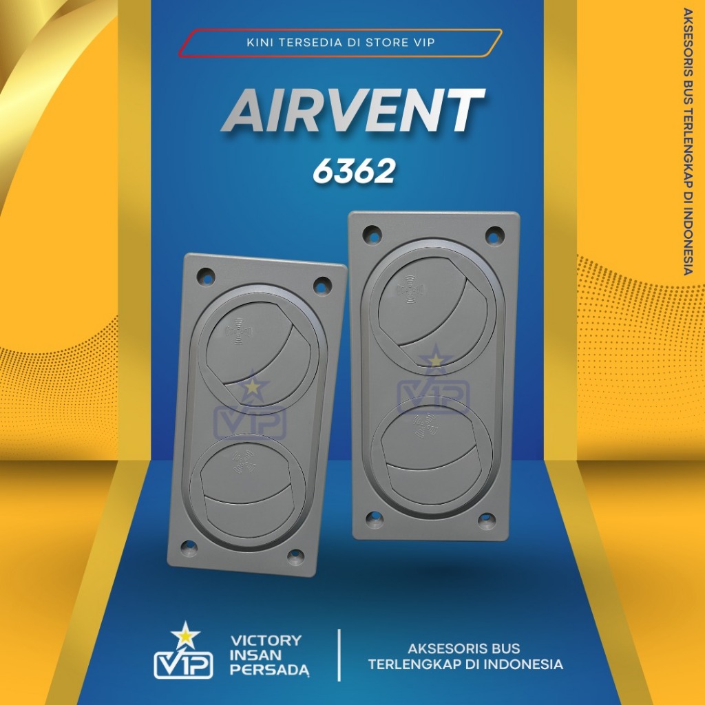 LOUVER AC ENGKEL KOTAK/2 LUBANG KISI AC BUS/KISI AC PENDINGIN BUS