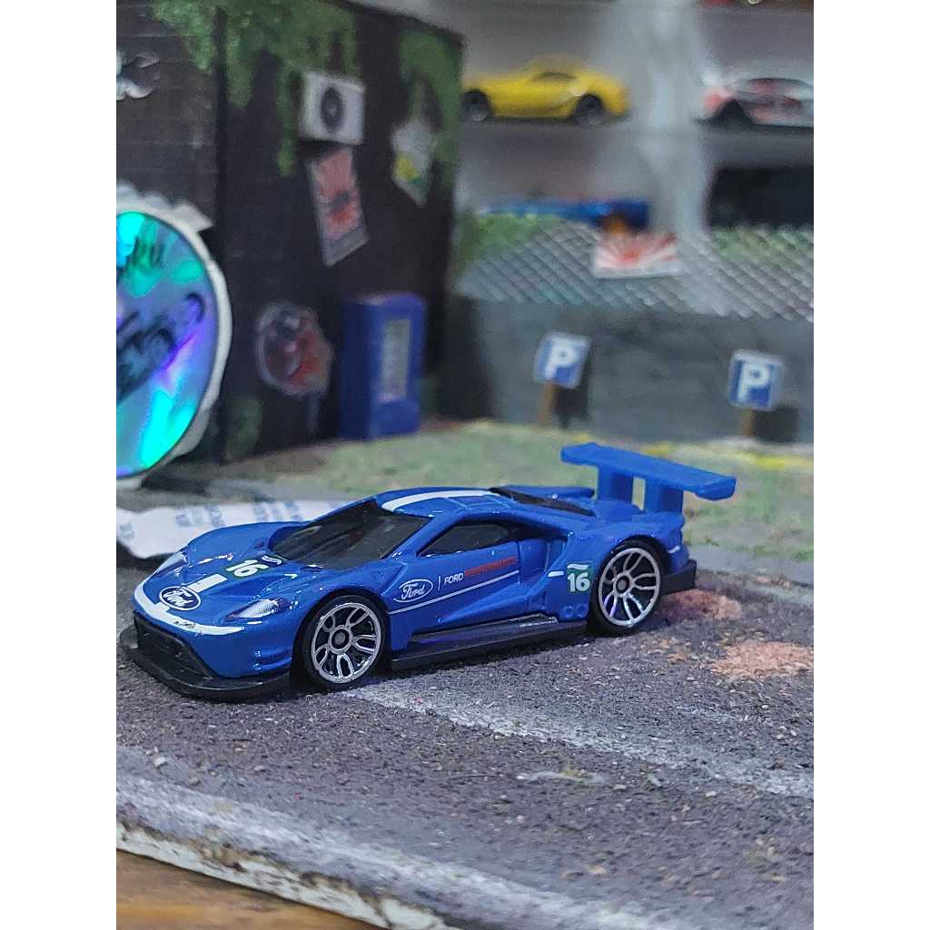 HOT WHEELS LOOSE 2016 FORD GT RACE BIRU (ANGGAP TIDAK MULUS, MULUS BONUS)