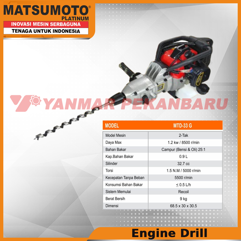 Bor Batang / Engine Drill Matsumoto MTD 33G