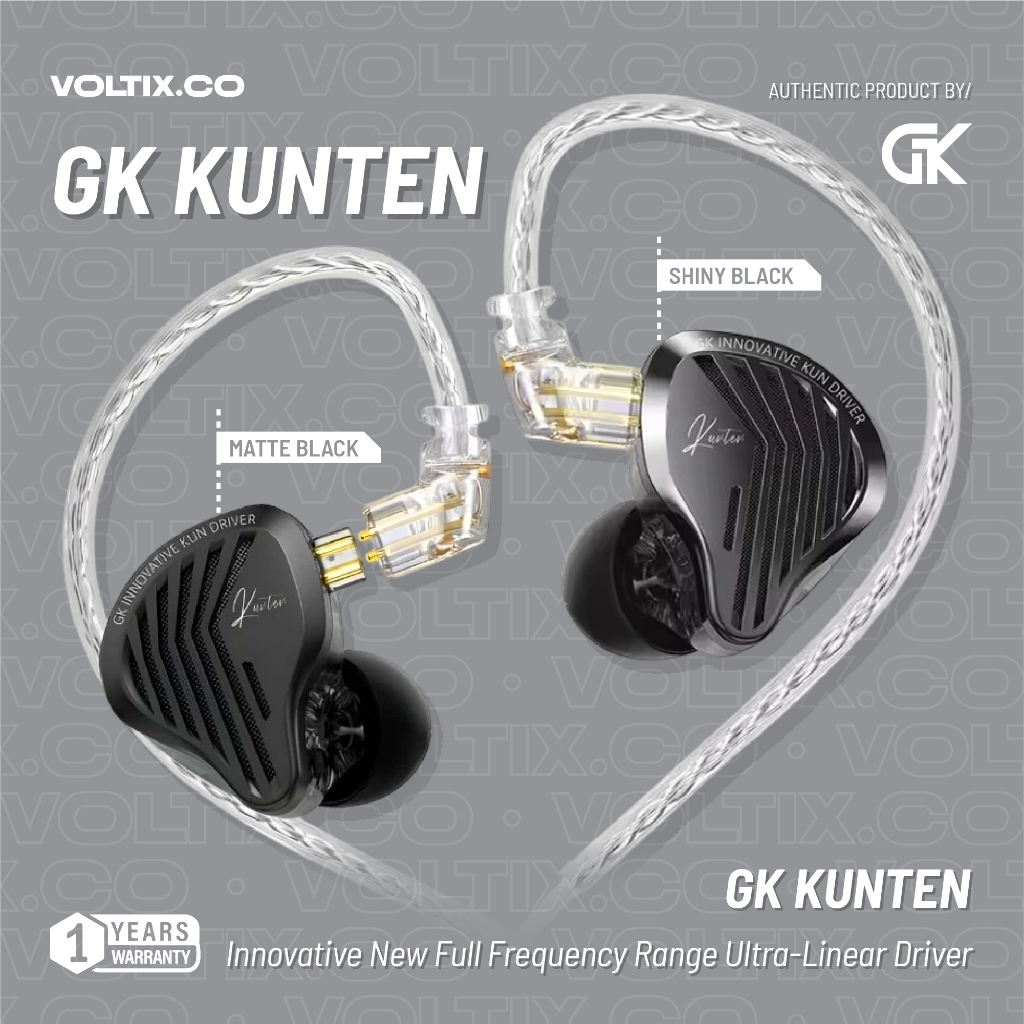 GK-KUNTEN GK KUNTEN Earphone Ultra Wide Frequency Dynamic Driver HiFi IEM Earphone