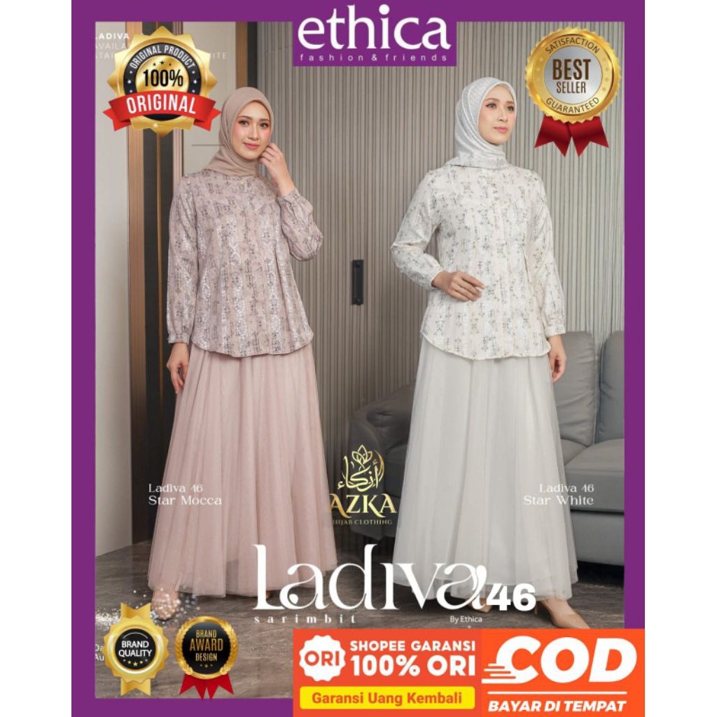ETHICA Ladiva 46 One Set Rok dan Atasan Kekinian - Sarimbit Set Rok 2026 - Sarimbit Setrok Keluarga 