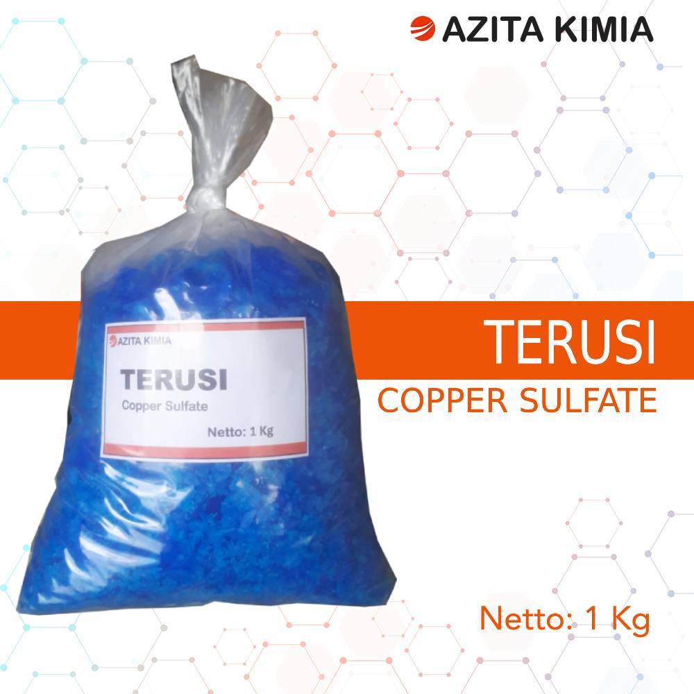 Copper Sulfat / Terusi / Prusi / Tembaga (II) Sulfat Kristal | 1 KG / Terusi