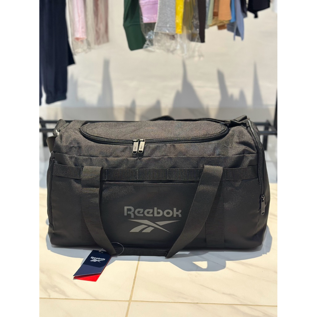 TAS DUFFLE GYM BAG REEBOK BLACK REEUDB123BL TAS GYM FITNESS DUFFLE BAG TRAVEL BAG TAS SERBAGUNA ORIG