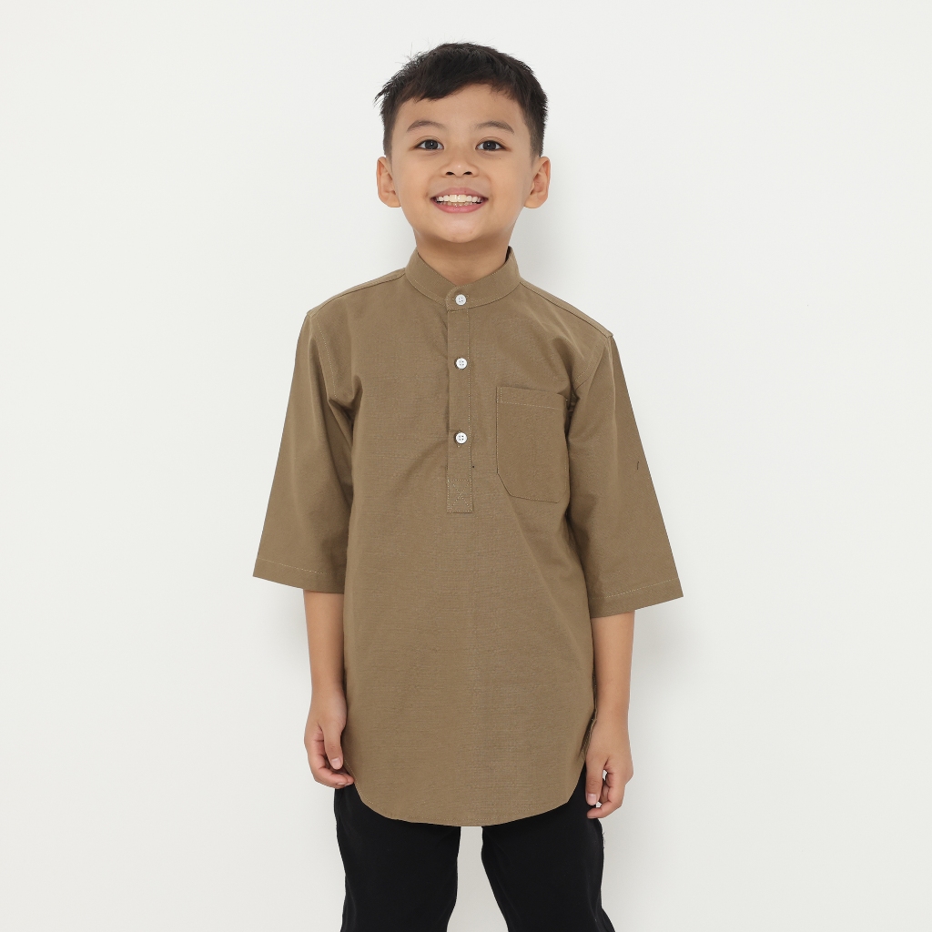 Dancus Kemeja Koko Pakistan Anak / Koko Kurta Anak Warna Olive OLRM354