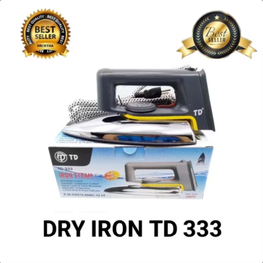 BATAM - TD TWIN DOG TD333 TD 333 setrika listrik besi otomatis dry iron