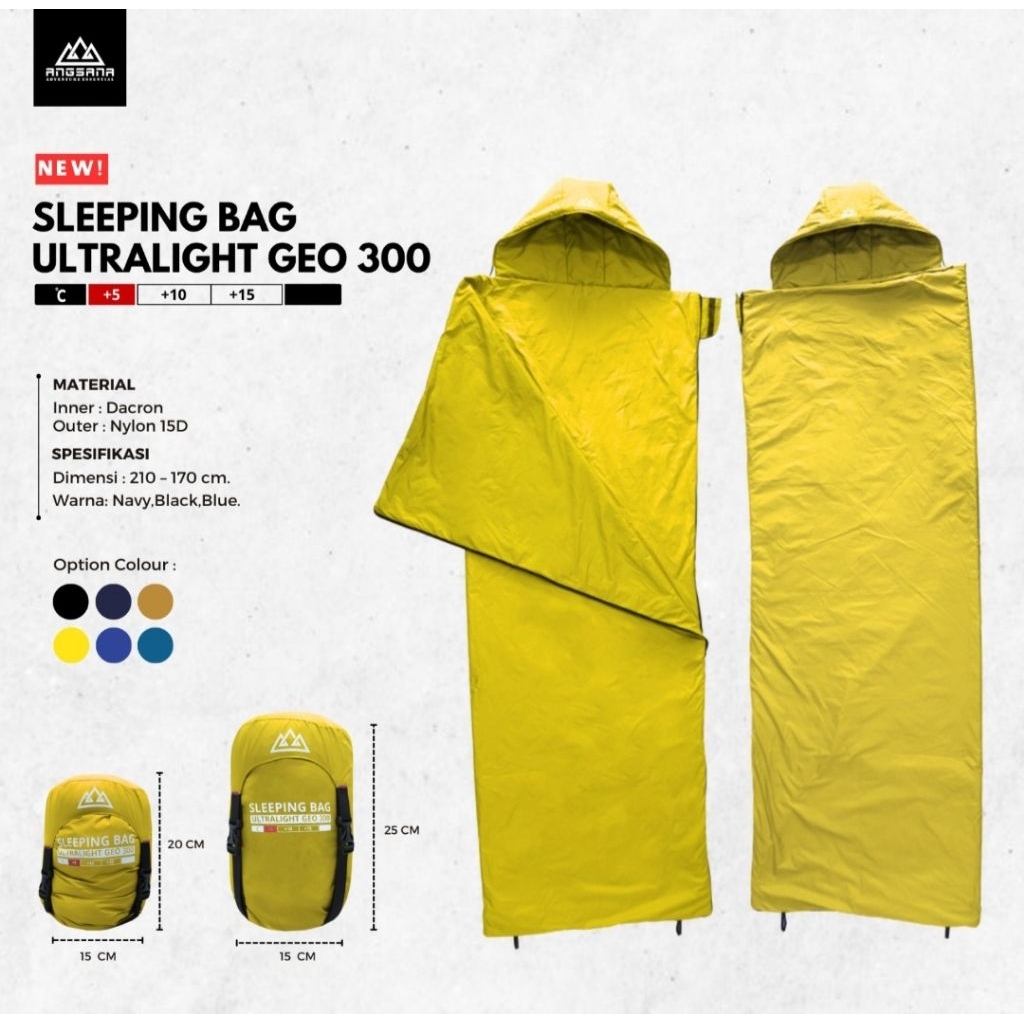 Sleeping Bag Ultralight Angsana seri GEO 300