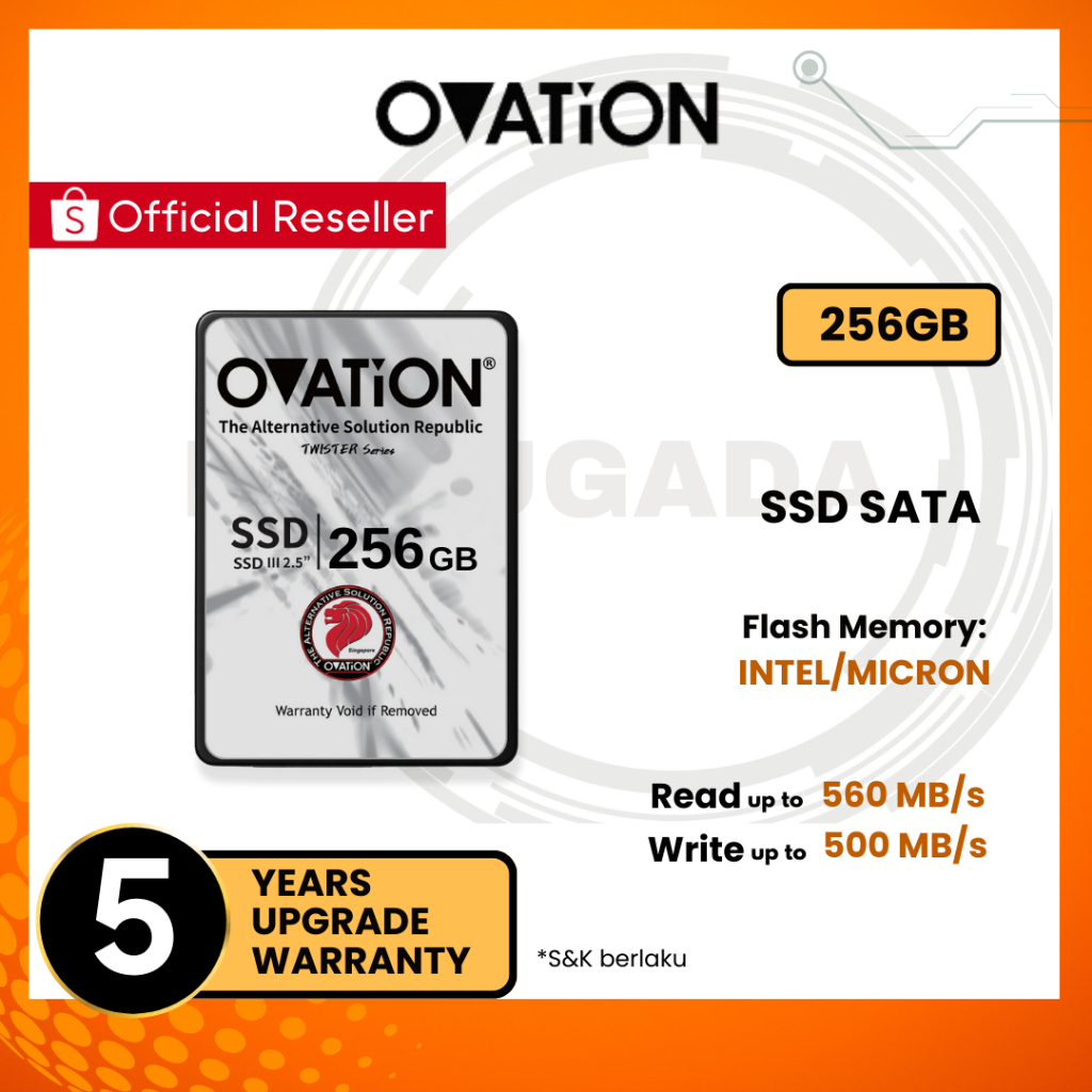 OVATION SSD 256GB 2.5" SATA3 Internal SSD SATA III - Garansi 5 Tahun