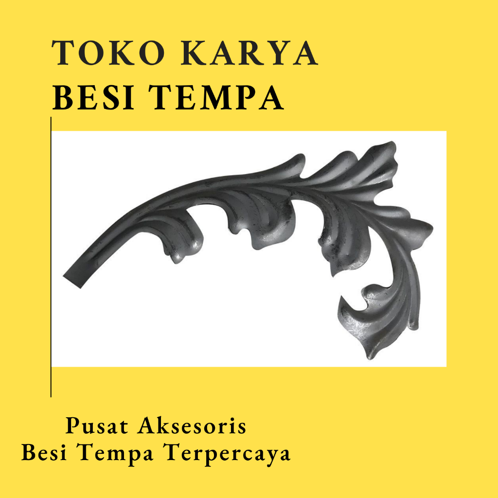 Ornamen Pagar Besi TG - 73 / Aksesoris Pagar Besi dan Tralis Plat Seng / Aksesoris Besi Tempa / Akse