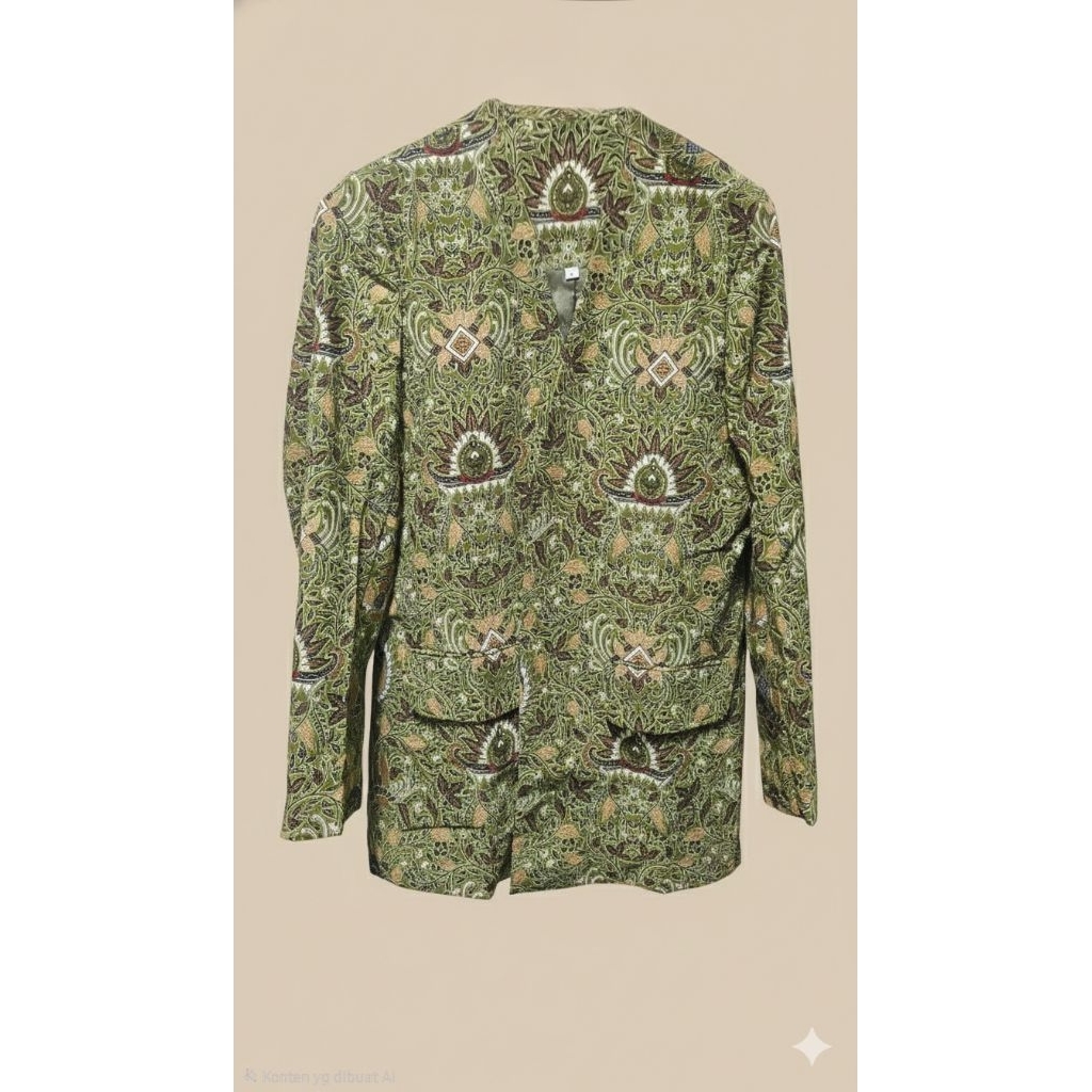 Blazer Batik Persit bahan Katun Batik Printing Ukuran M