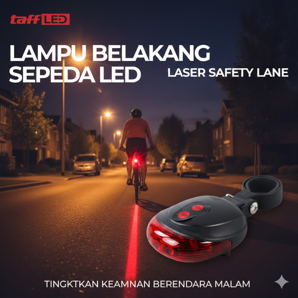 Lampu sepeda laser belakang led stoplamp lampu merah sepeda gunung ontel led strobe taillight