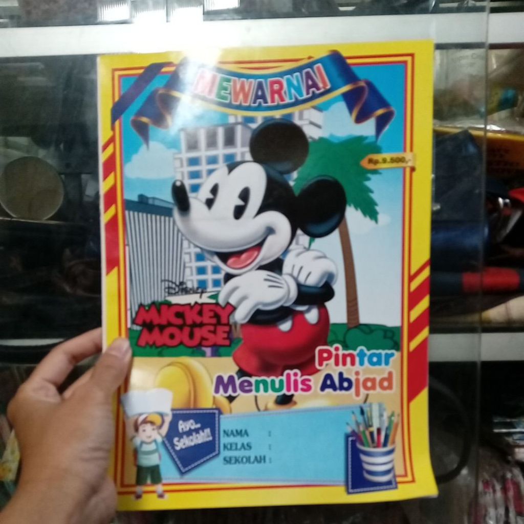 buku mewarnai anak  mickey mouse