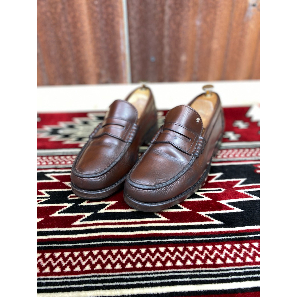 Vintage Floris Van Bommel Penny Loafers Dark Brown Leather