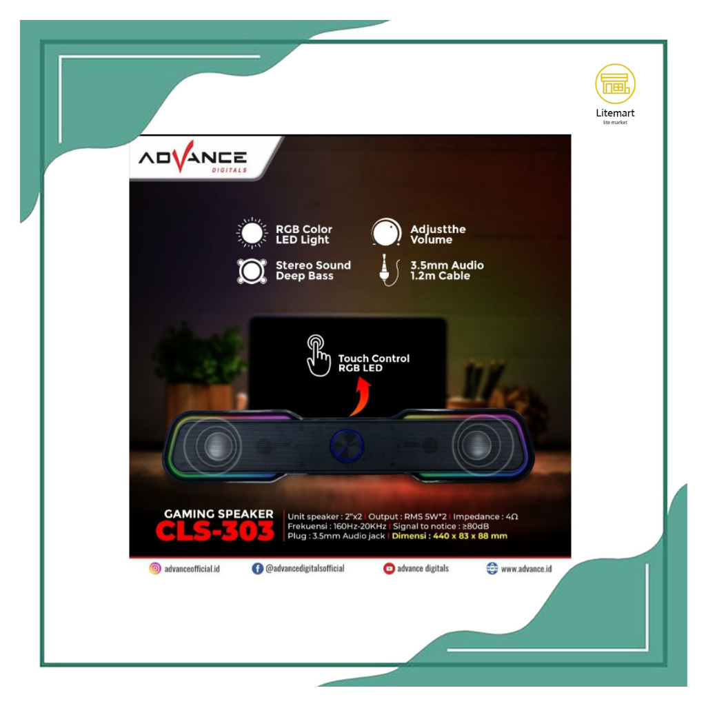 ADVANCE SPEAKER SOUNDBAR GAMING CLS-303