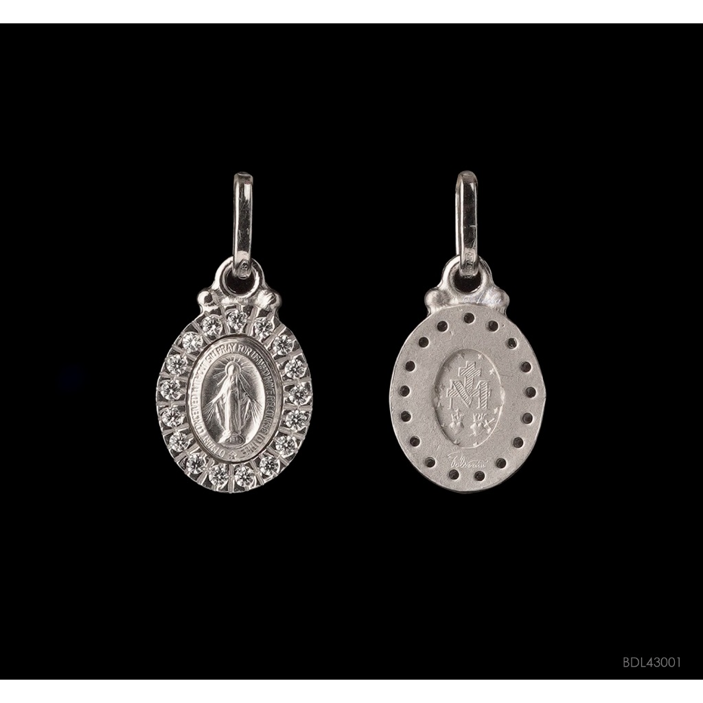 Liontin Bunda Maria Medali Wasiat, Bahan Silver. made in Italy