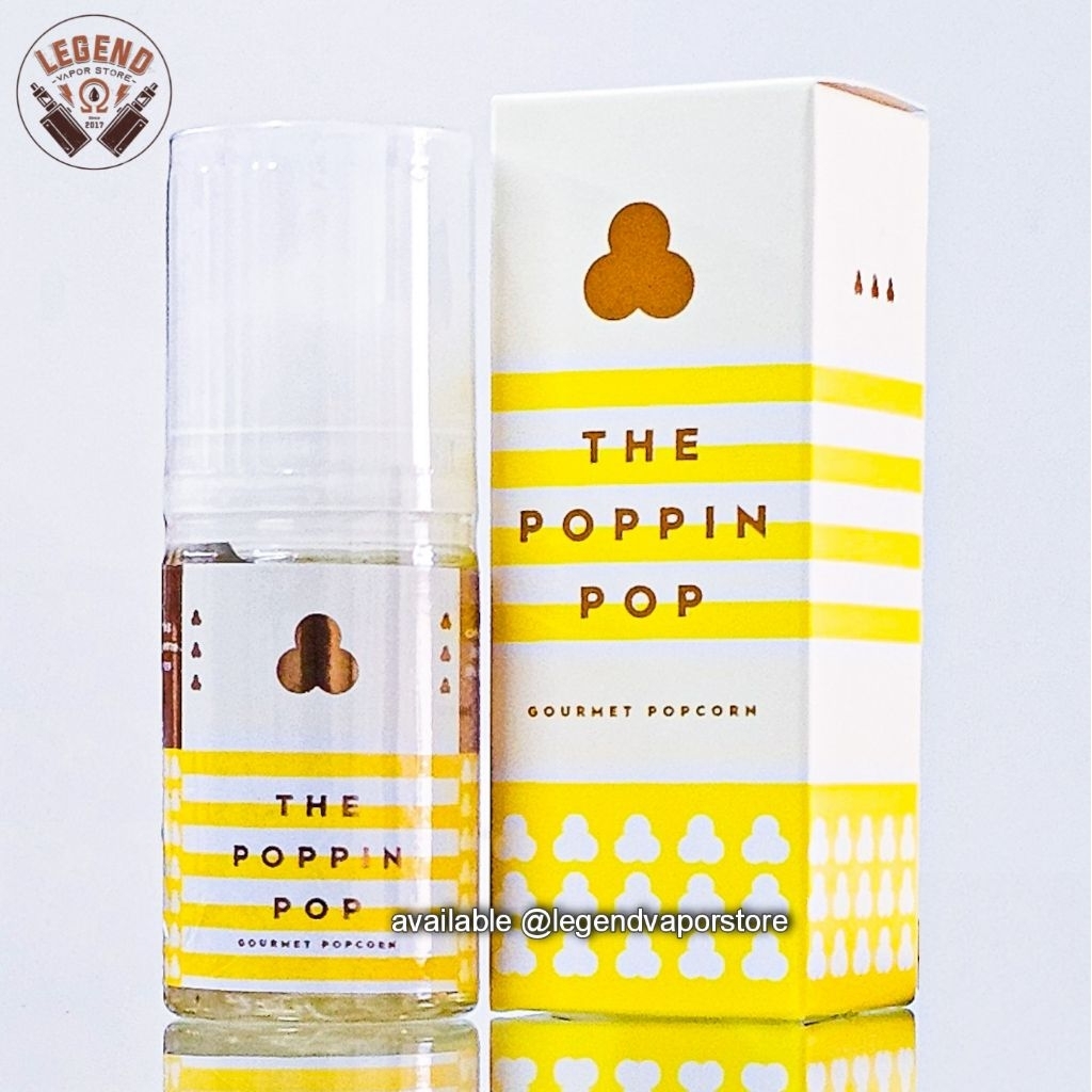 SALT NIC - LIQUID THE POPPIN POP Caramel Butter Popcorn 30ML 25MG AUTHENTIC
