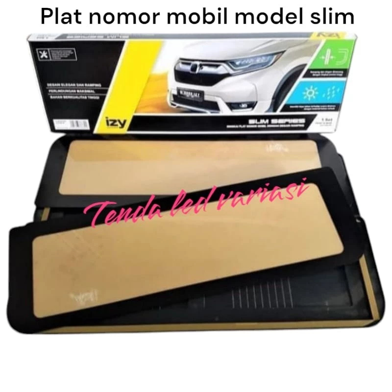 Tatakan plat nomor acrylic mika IZY