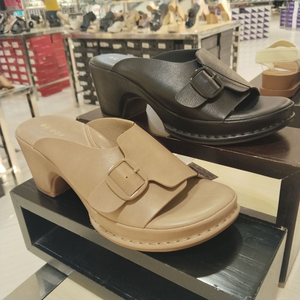 BE BOB sandal wanita heels 6cm mewah ringan