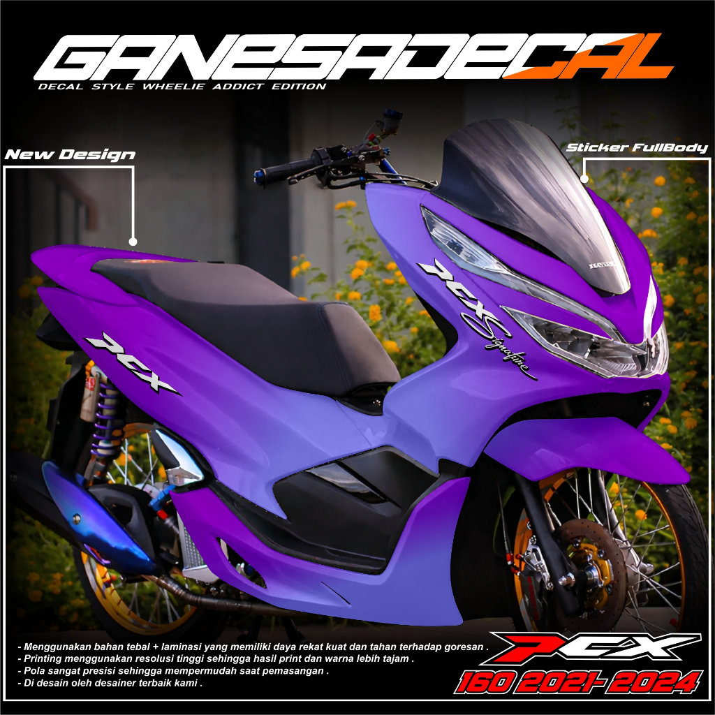 Decal Sticker PCX 150 Fullbody - Dekal PCX 150 New Decal Sticker Honda PCX 150 Polos Gradasi A1