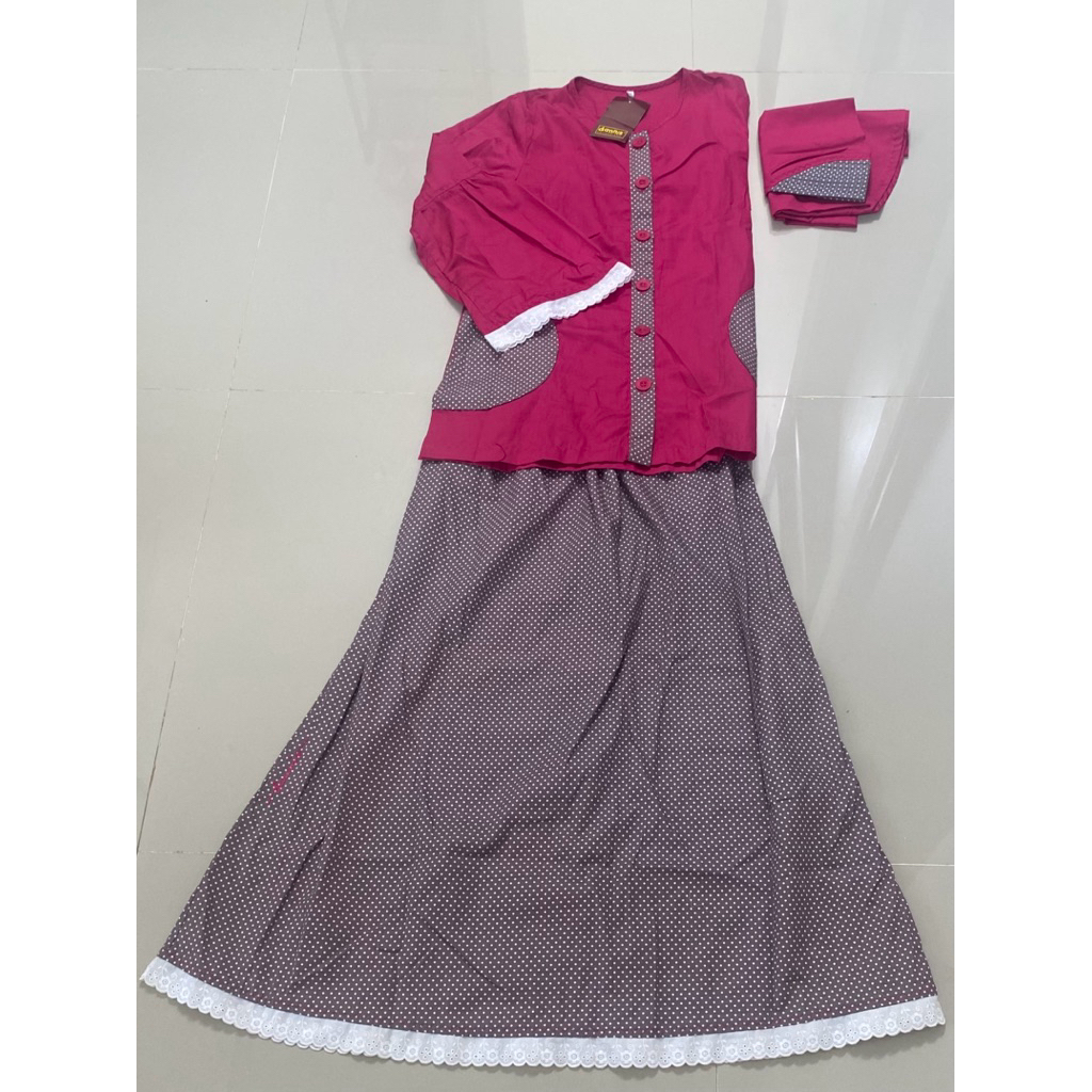 Rumah Dannis | Baju Muslim Anak Perempuan Size 11 Usia 11-12 Tahun Gamis Setelan Lebaran Dannis