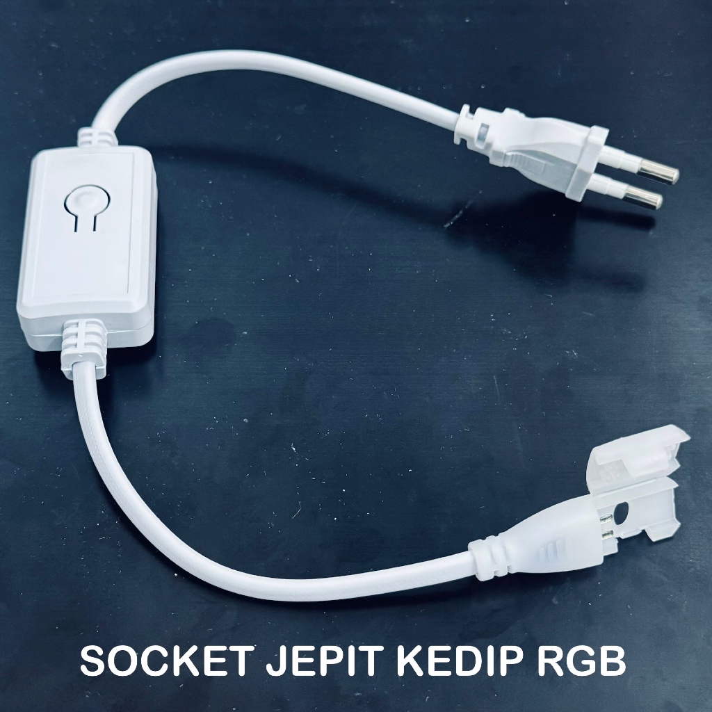 Socket LED Strip RGB Model Jepit - Socket Jepit Kedip LED Strip - Socket Kedip Jepit