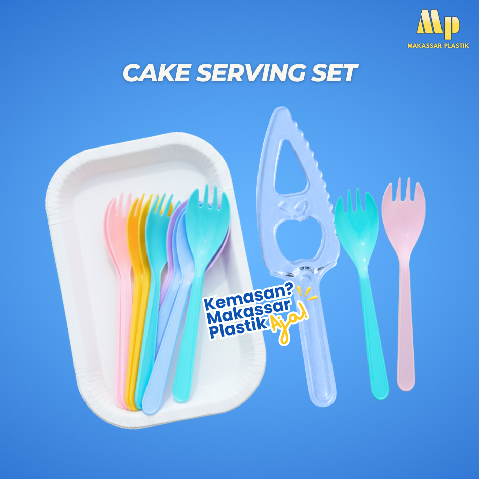 CAKE SERVING SET EP/PIRING KUE/PIRING PLASTIK @10 PCS