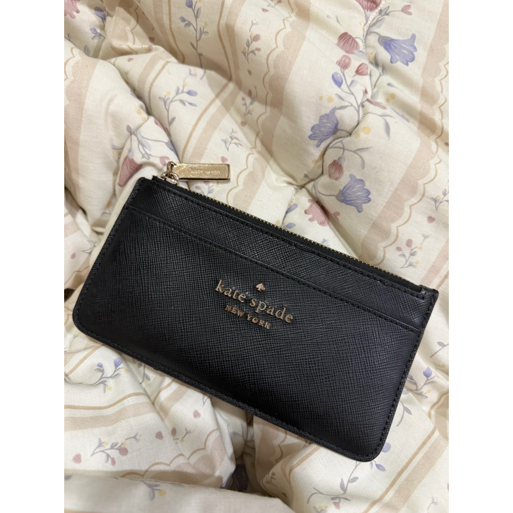 kate spade black wallet card holder