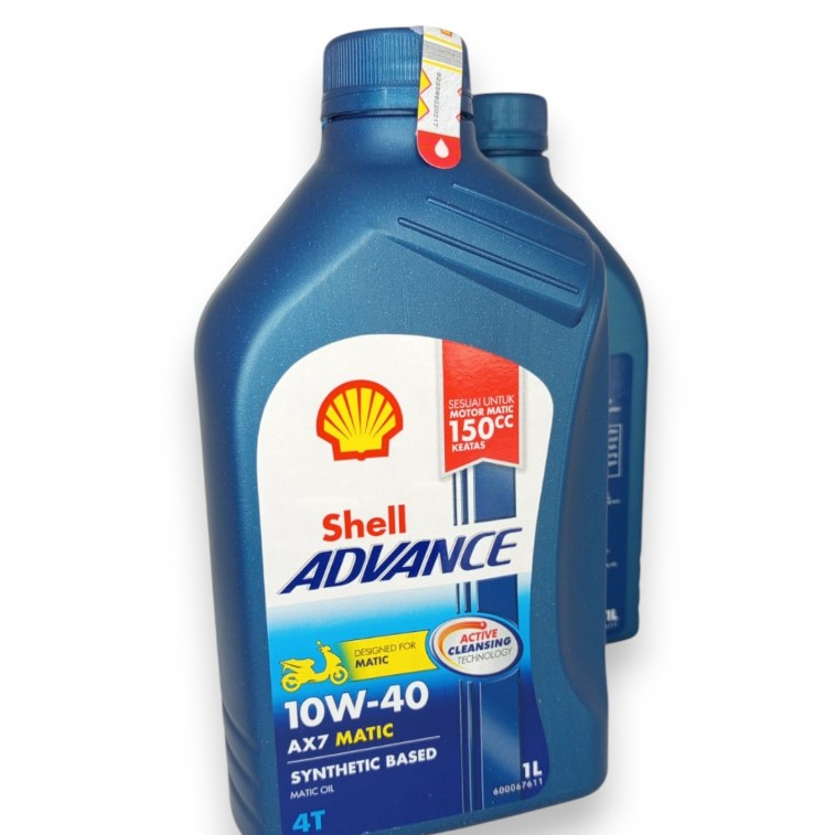 OLI SHELL ADVANCE AX7 MATIC 10W-40 1LITER PELUMAS MESIN OLI SHELL ADVANCE MATIC AX7 1 LITER