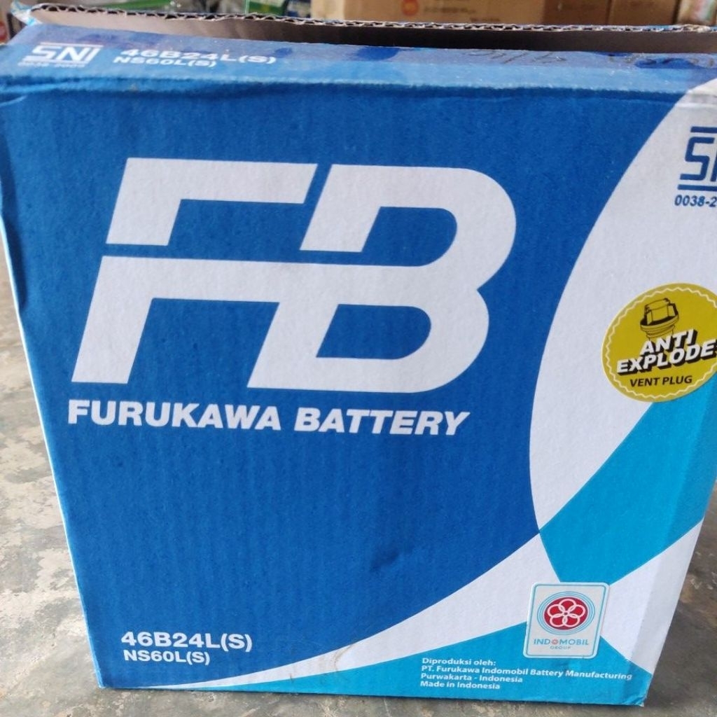 AKI FB NS60L(S) Basah (Kepala kebalik dan Besar) Mobil Innova bensin,Toyota Yaris, Vios, Crv, Hrv