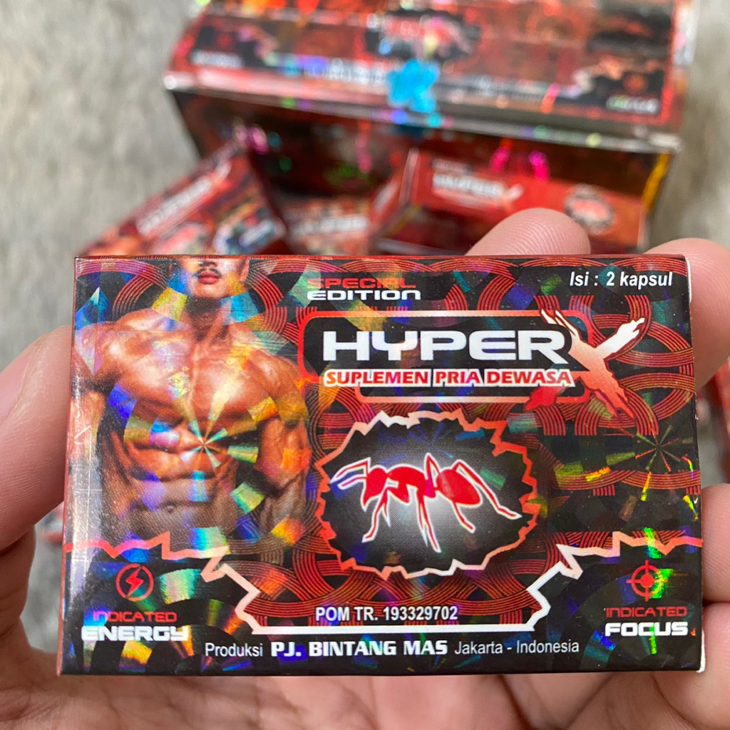 Madu Hyperx Semut Merah Kapsul Obat Kuat Tahan Lama Pria Suplemen Penambah Stamina dan Durasi Berhub