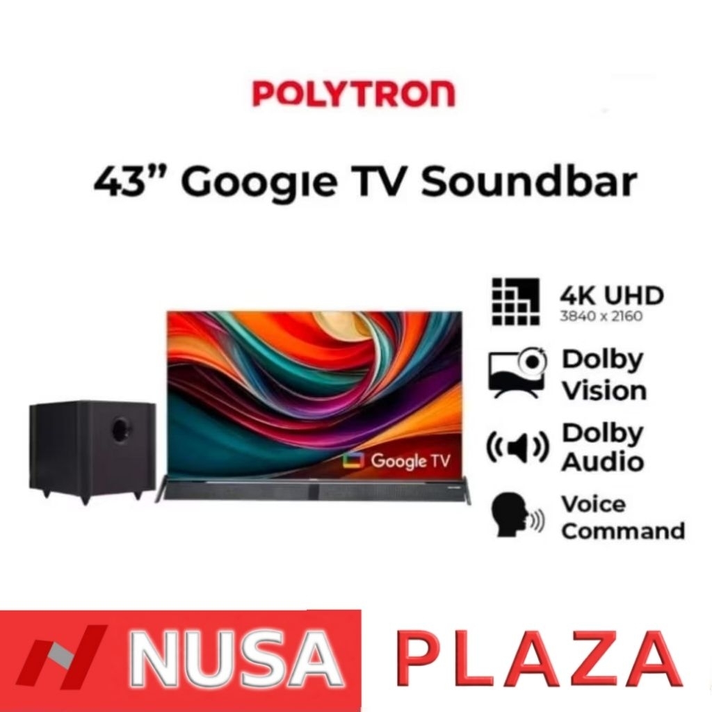 TV POLYTRON 4K UHD GOOGLE TV 43 INCH PLD-43BUG5058 (KHUSUS MEDAN)
