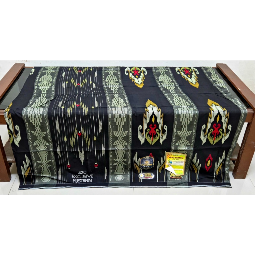 (TERLARIS) Sarung Tenun Tradisional Sutra Exclusive Mustamin 420 Full Sutra Spesial Motif SGE SGF MP