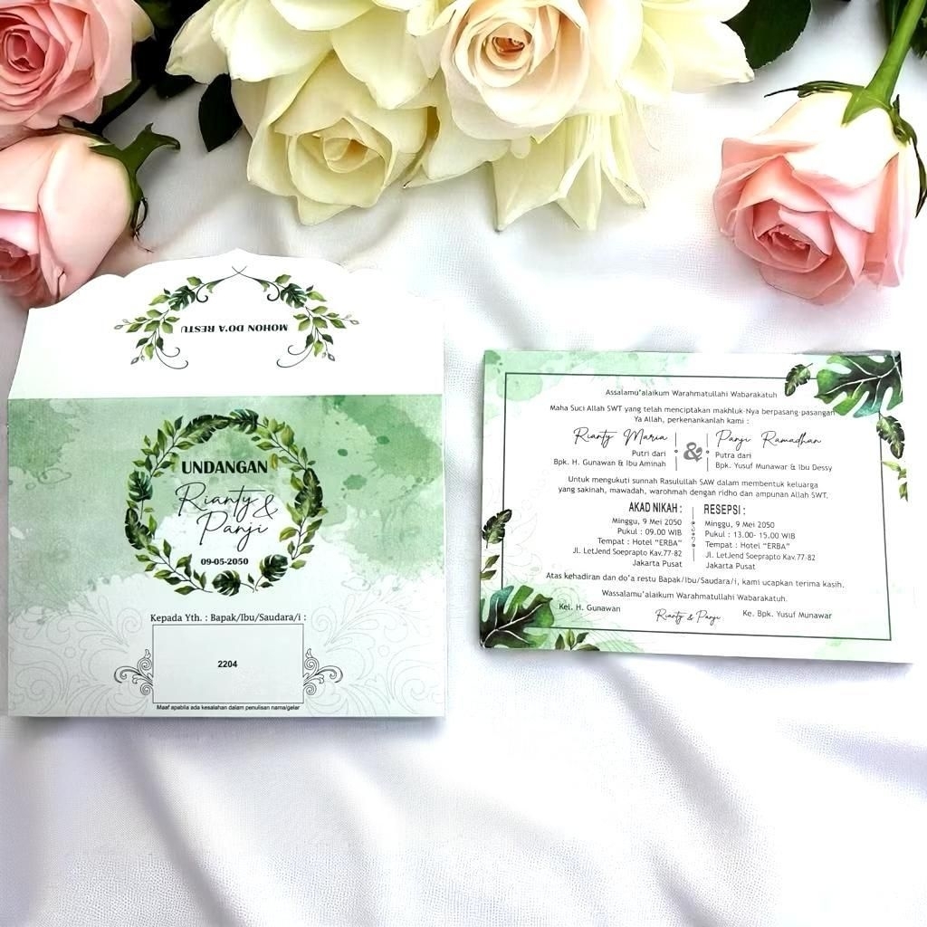 Cetak Undangan Blanko Erba 2204 | Cetak Undangan Blanko Murah | Cetak Undangan Elegan | Cetak Undang