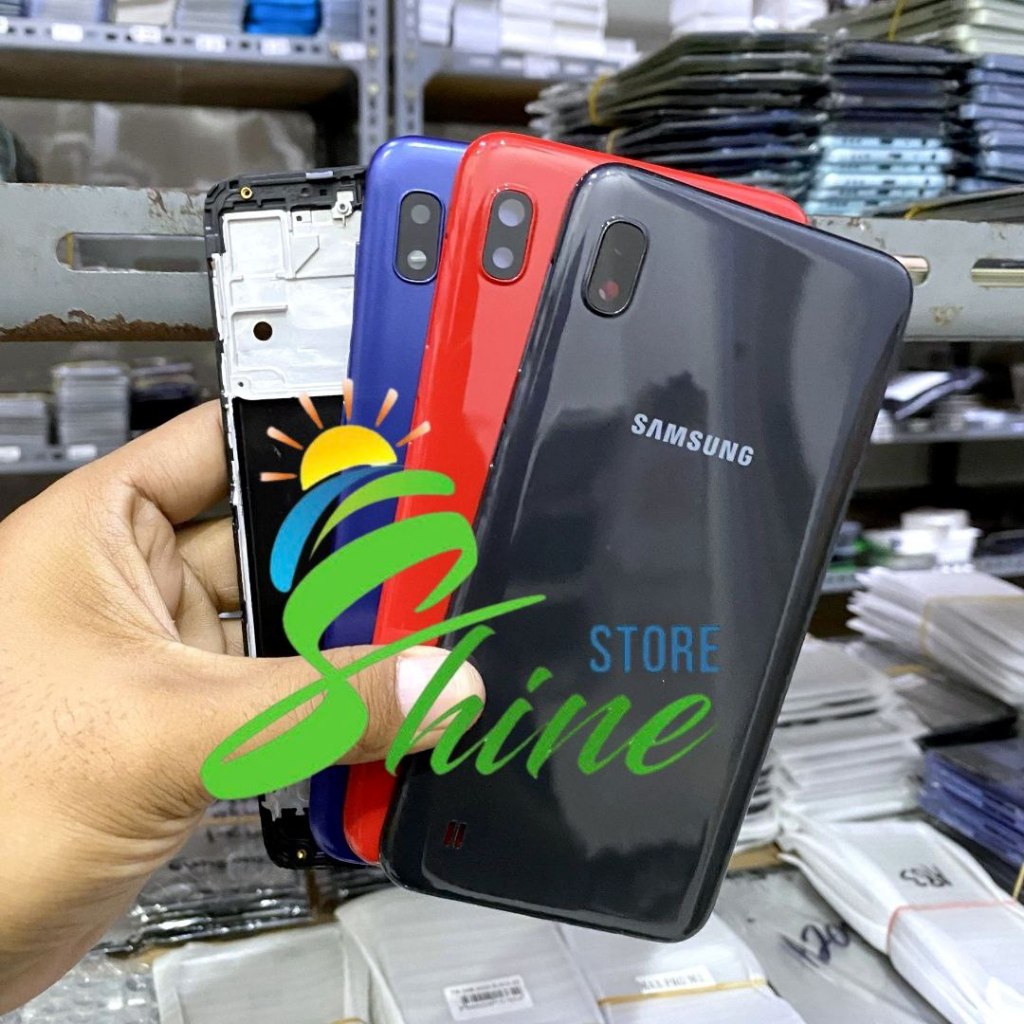 Casing Housing Fullset HP Samsung Galaxy A10 SM-A105F BAckdoor + Frame LCD Bekdor Kesing Full Set