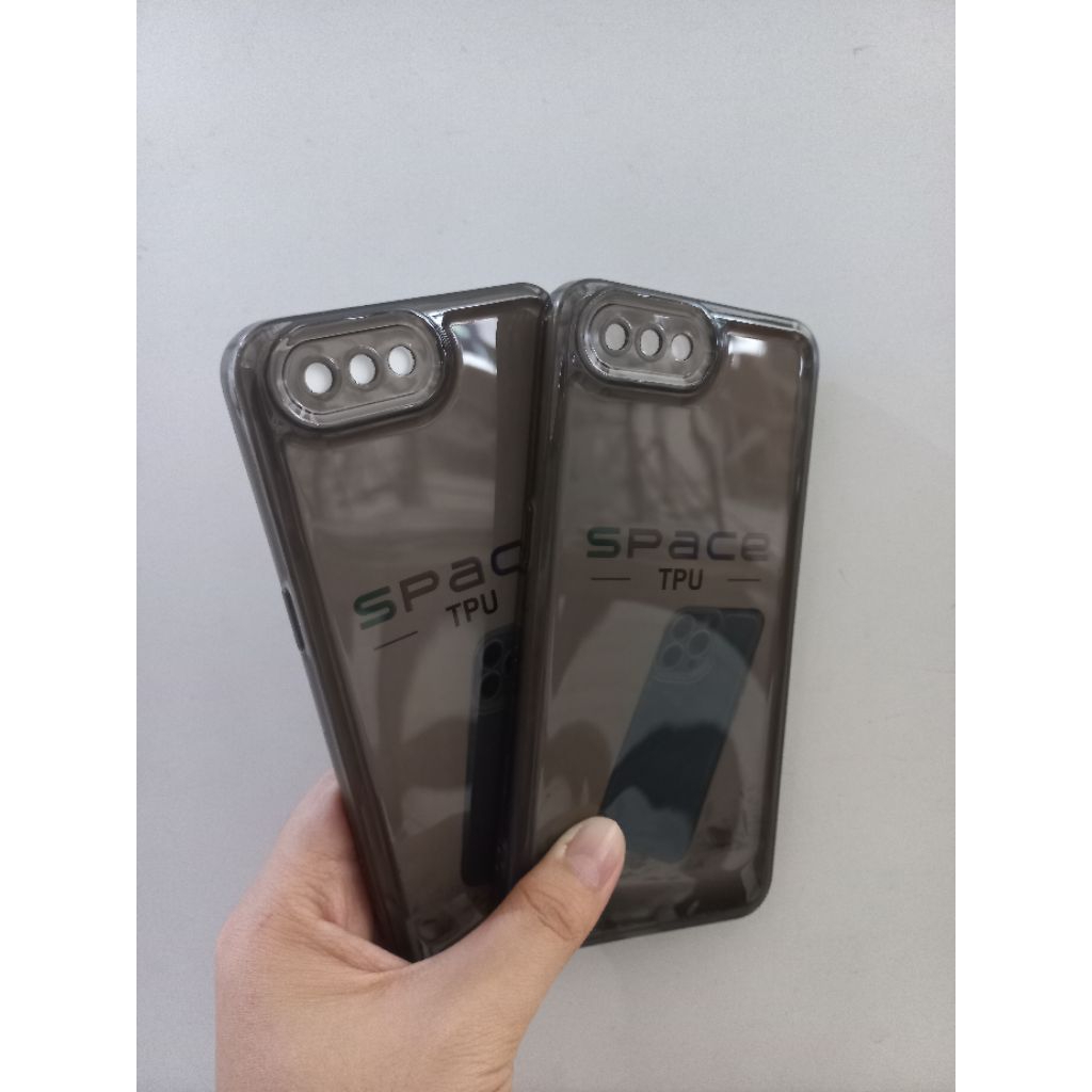 SOFT CASE CLEAR HITAM GELAP OPPO A3S