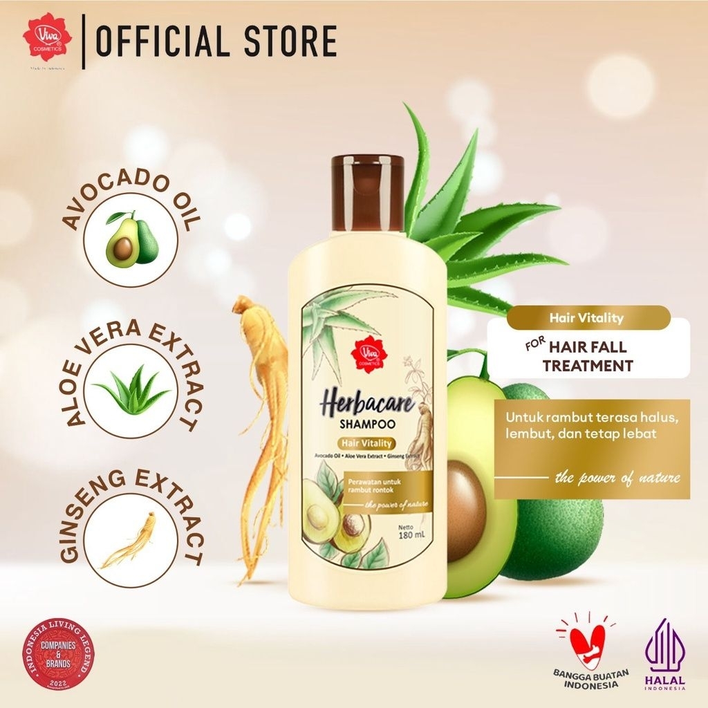 VIVA Herbacare Shampoo Hair Vitality 180ml Original