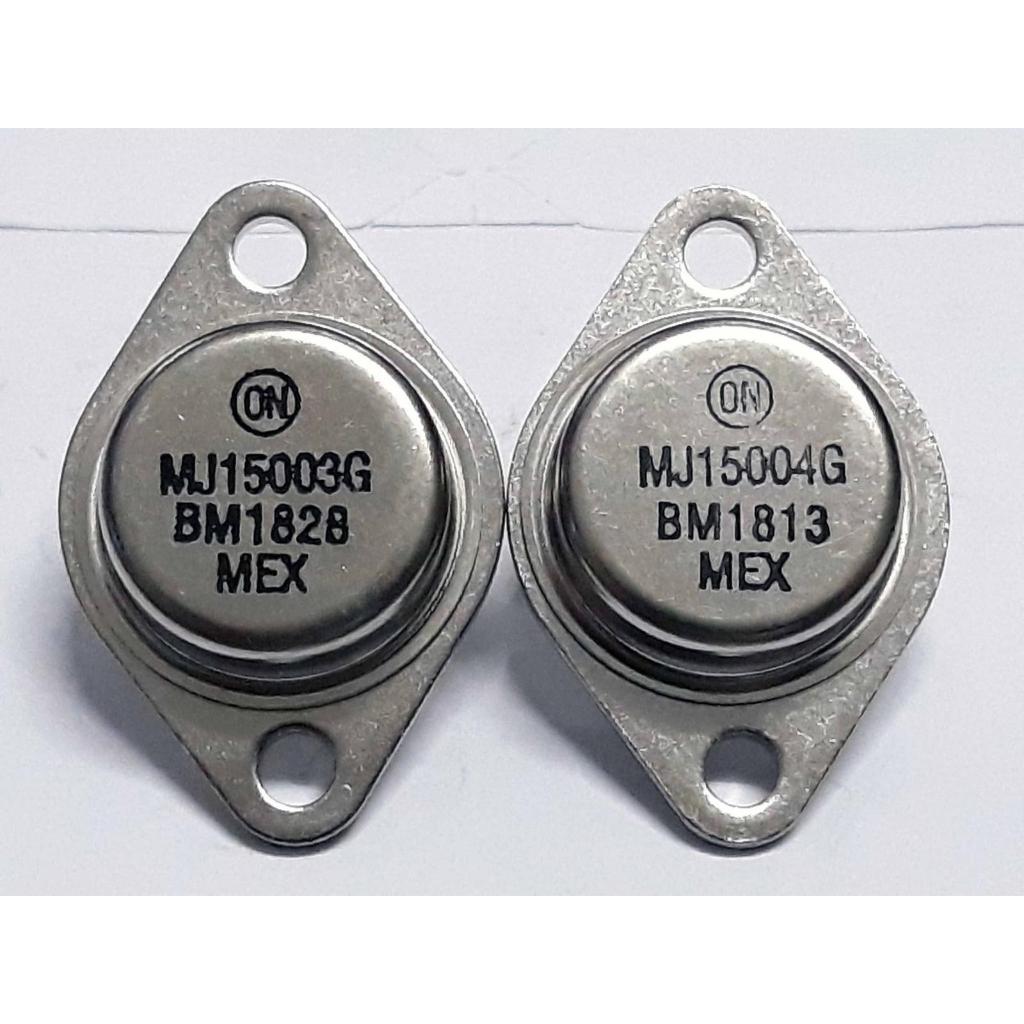 TRANSISTOR JENGKOL MJ 15003 & MJ 15004 MEXICO ORIGINAL 1 SET