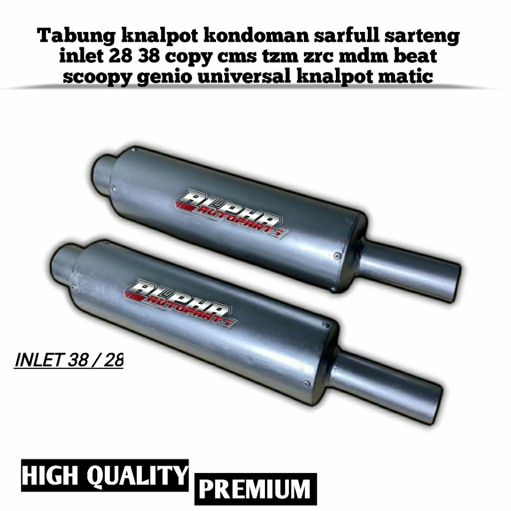 Tabung knalpot kondoman sarfull sarteng inlet 28 38 copy cms tzm zrc mdm beat scoopy genio universal