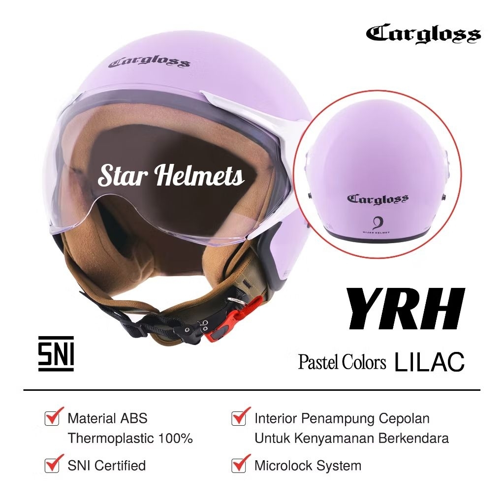 Helm Cargloss YRH Hijab Retro Lilac