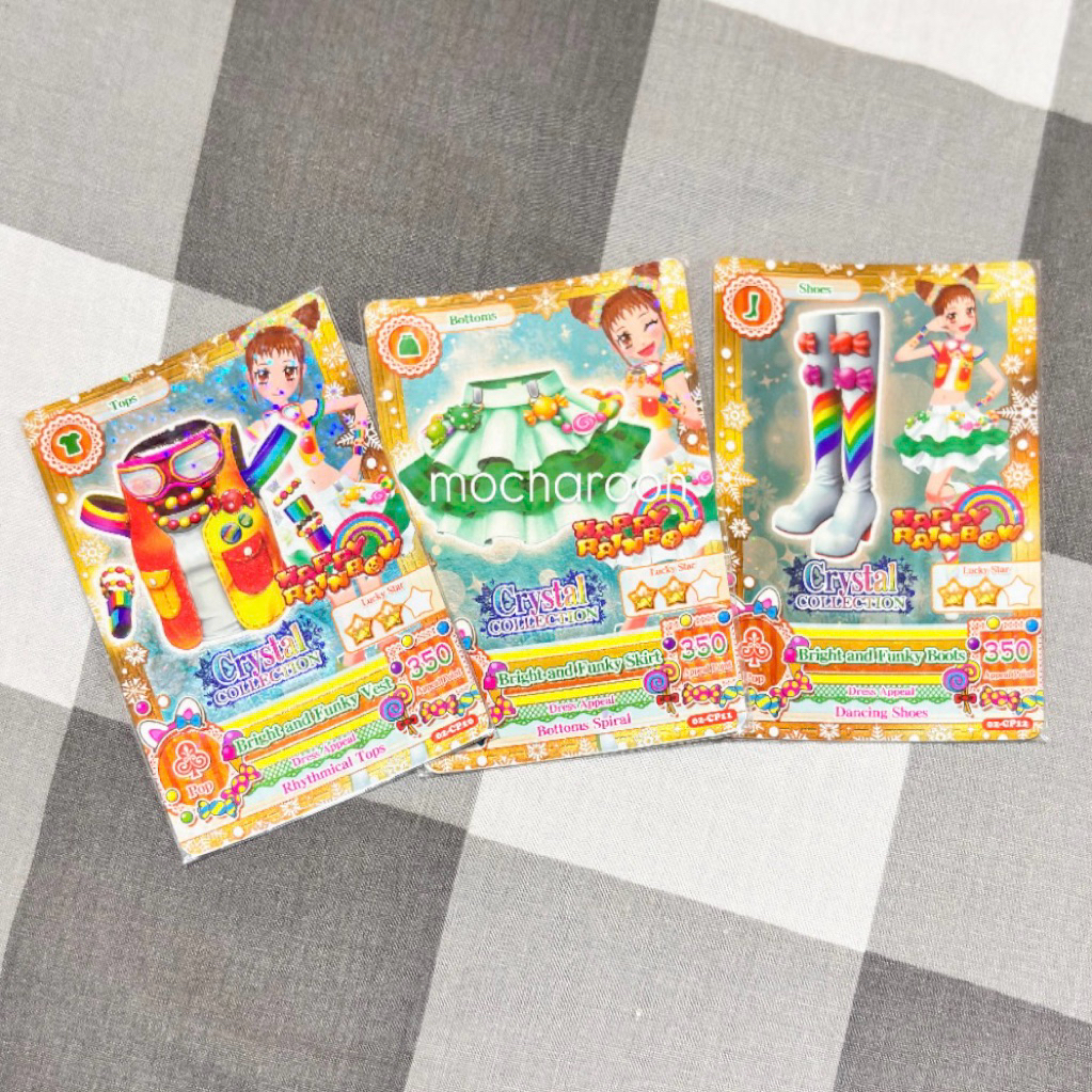 Aikatsu Cards Kartu Aikatsu Set Otome Happy Rainbow Crystal Collection Campaign (BACA DESKRIPSI)